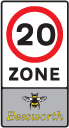 Entry to a 20 mph zone  road sign