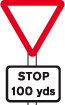 Distance to stop sign