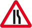 Road narrows on right