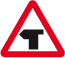 t-junction road sign